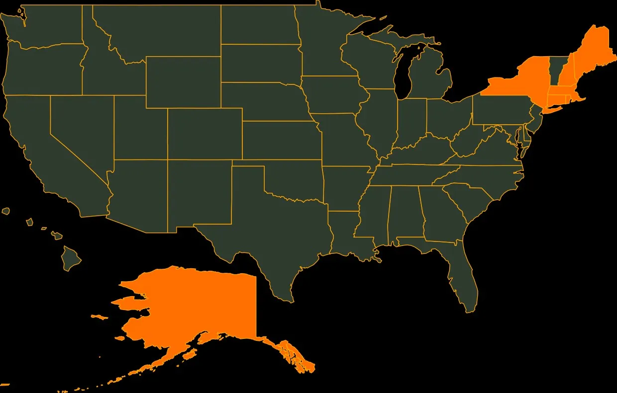 Common eider range map
